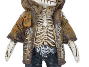 FIGURA DE RESINA SKELETON NEGOR AMARILLO 16 cm. COD: 39628