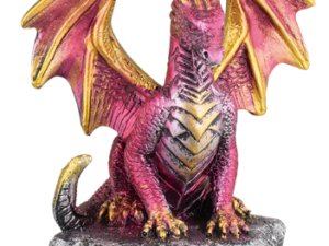 FIGURA DE RESINA DRAGON ALAS ROSADO 7.7 cm.  COD: 39585
