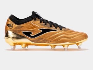 BOTAS FÚTBOL JOMA POWERFUL CUP 24 TERRENO BLANDO SG ORO NEGRO