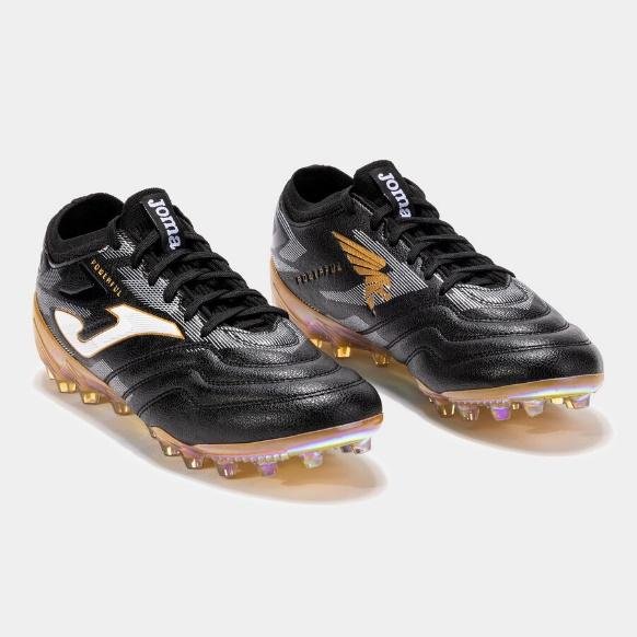 BOTAS FÚTBOL JOMA POWERFUL CUP 24 CÉSPED ARTIFICIAL AG NEGRO ORO - Imagen 2