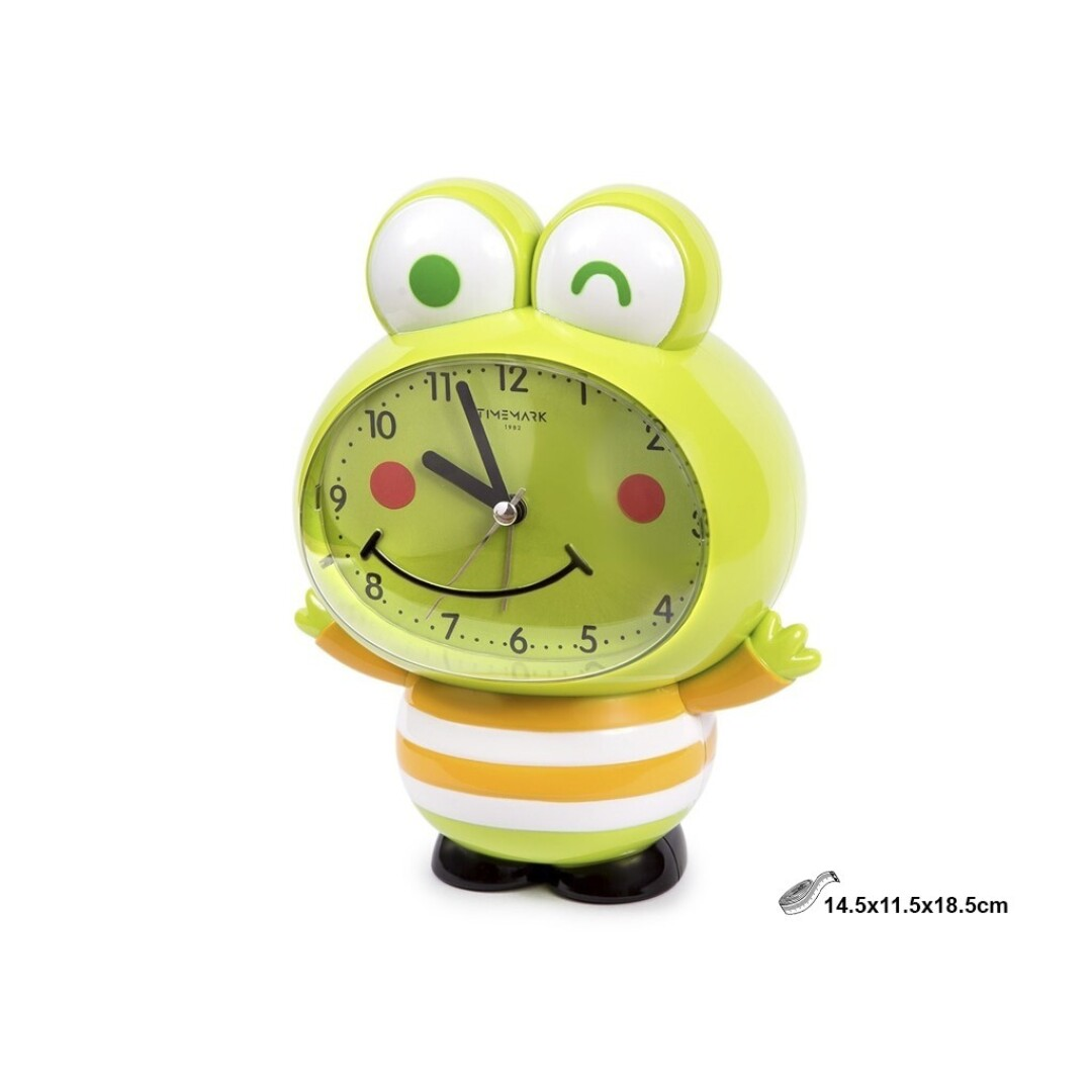 DESPERTADOR SILENCIOSO SAPO 15X10X18CM. CD:42523