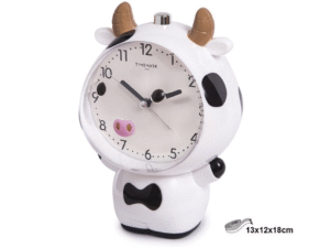 DESPERTADOR SILENCIOSO VACA 14,5X11,5X18,5CM. CD:41852