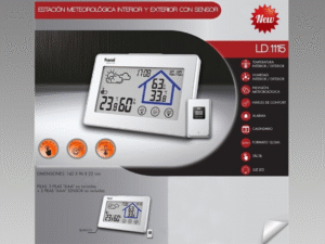 ESTACION TIEMPO INT/EXT. BLANCA ALARMA/RELOJ/LED/T. CD:42139