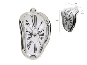 RELOJ FUSION PVC CROMADO/ROMANO 18X11x13CM MB063. CD:42232