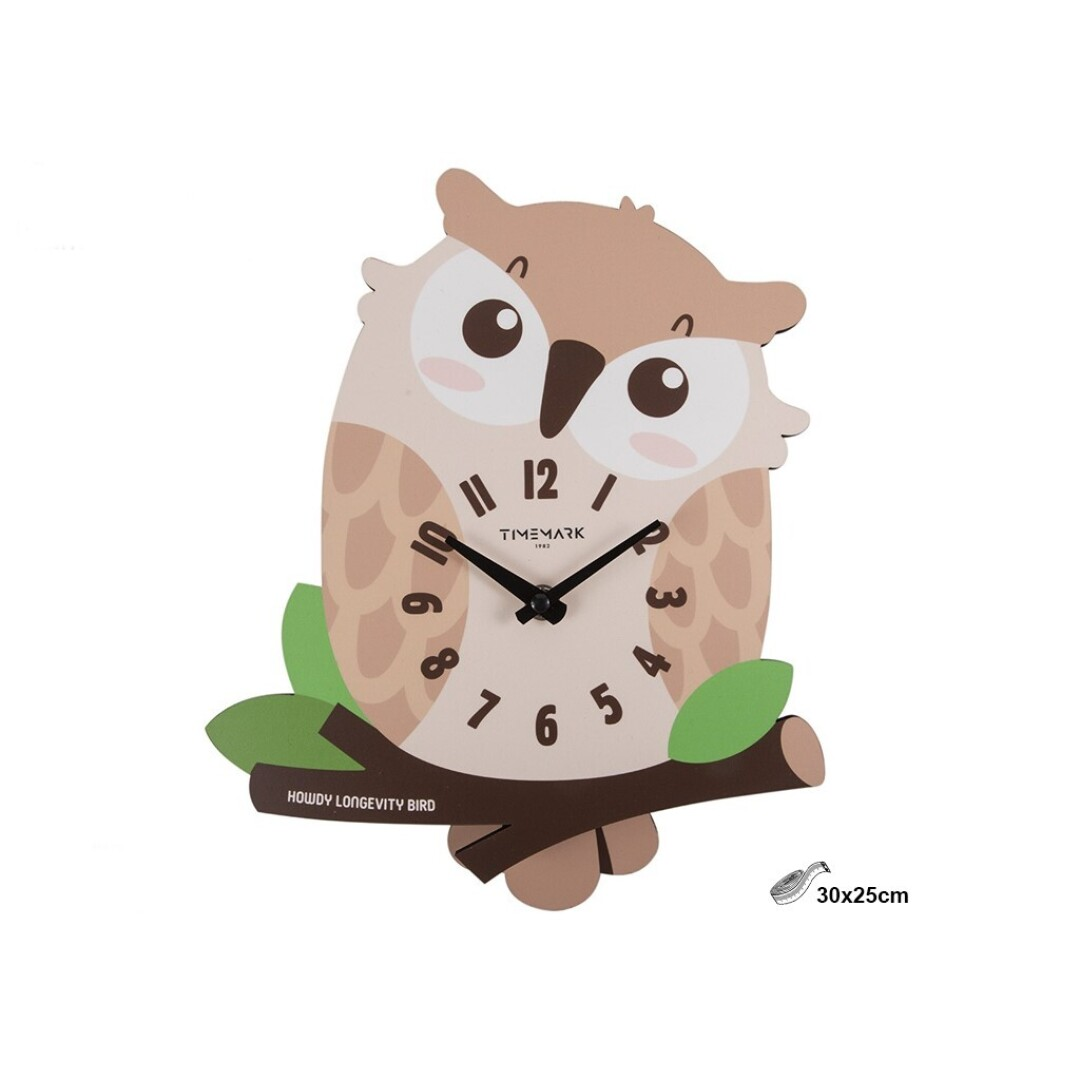 RELOJ PARED PENDULO BUHO. CD:42520