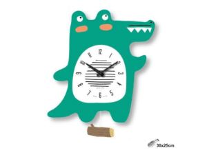RELOJ PARED PENDULO CROCODRILO. CD:42519