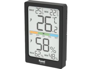 TERMOMETRO+HIGROMETRO DIGITAL NEGRO S122. CD:42916