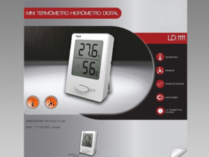 TERMOMETRO+HIGROMETRO DIGITAL MINI BLANCO. S111 CD:42135