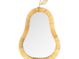 ESPEJO DE PARED DISEÑO DE PERA Y MADERA. COD: 34570