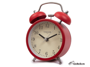 DESPERTADOR CAMPANA VINTAGE ROJO PÑO REDONDO CP02. CD:43007