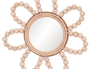 ESPEJO DE PARED CIRCULAR GRANDE ESTILO FLORES DISEÑO 2. COD: 36439