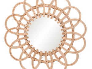 ESPEJO DE PARED CIRCULAR GRANDE ESTILO FLORES DISEÑO 3. COD: 36440