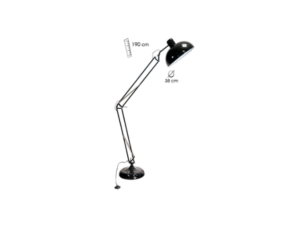 LÁMPARA SUELO MUELLES NEGRA COD: 0003234