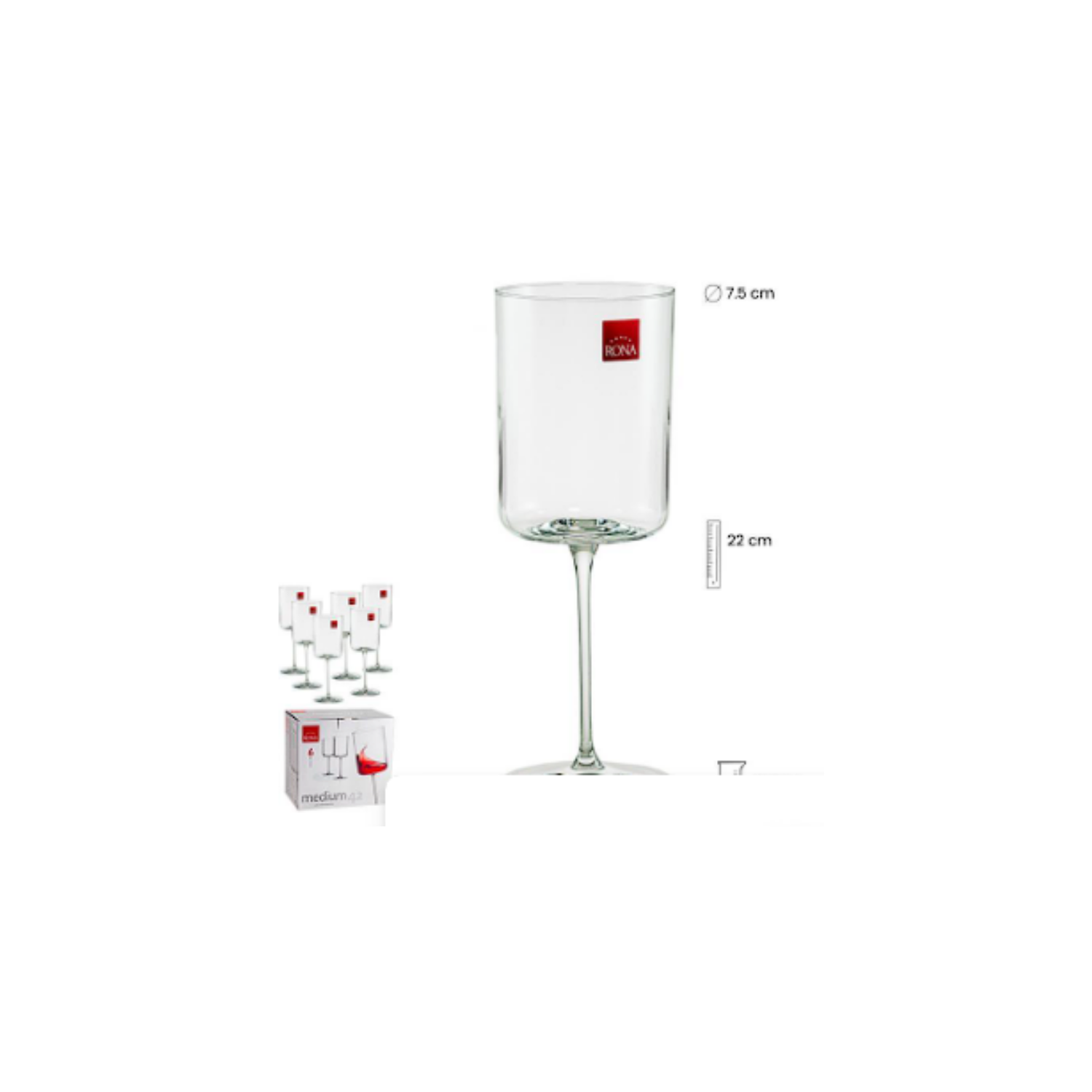 SET 6 COPAS VINO 420 ML MEDIUM COD: 0012491