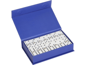 ESTUCHE DOMINO-6 AZUL 16x10x3,5 CM