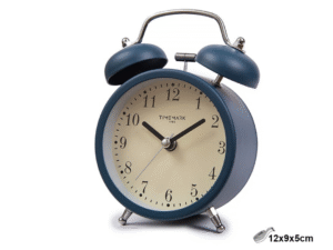 DESPERTADOR CAMPANA VINTAGE AZUL PÑO REDONDO CP02. CD:43008