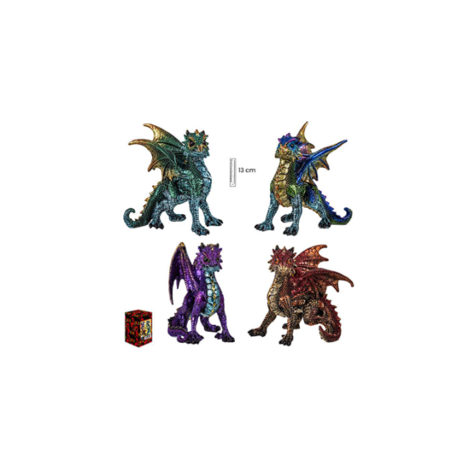 DRAGON 13 CM 4 SURTIDO COD: 0023200