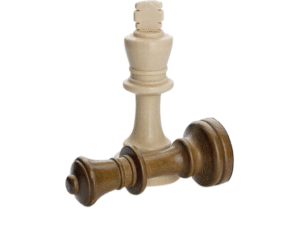 FICHAS AJEDREZ GDE. CAJA MADERA EC616 H. REY: 8,89