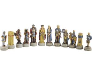 FICHAS AJEDREZ MOROS Y CRISTIANOS RESINA COLOREADA