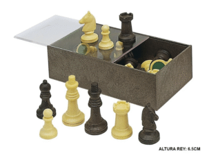 FICHAS AJEDREZ PVC NO.3 EN CAJA PTCO. EC090 19X10X6 CM