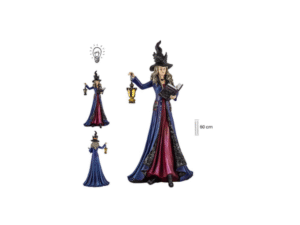 BRUJA CON CANDIL LUZ 60 CM COD: 0015721