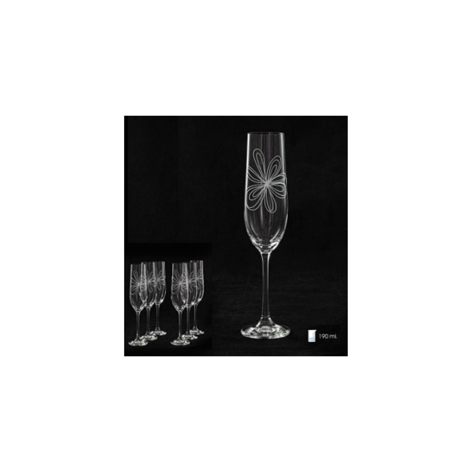 SET 6 COPAS CAVA 190 ML VIOLA ENG COD: 00117401