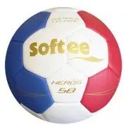 BALON DE BALONMANO CAUCHO HEROS SOFTEE TALLA 0 BLANCO-ROJO-AZUL CD: 80478.749.2