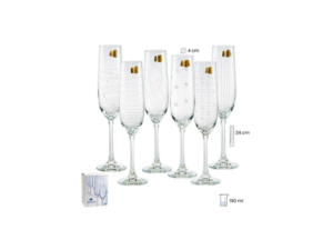 SET 6 COPAS CAVA 190 ML TALLA SURTIDO COD: 0012326