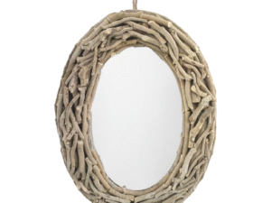 ESPEJO DE PARED OVALADO ESTILO RAMAS. COD: 36219