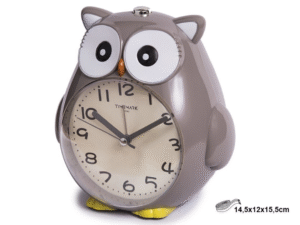 DESPERTADOR SILENCIOSO BUHO 14,5X11,5X18,5CM. CD:41854