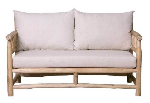 SOFÁ DOS PLAZAS VERANO MADERA TEKA. COD: 34368 - Imagen 2