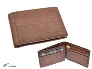 CARTERA AMERICANA PÑA CACERES PIEL MARRON MG4154 R  H:10CM. MOD 42481