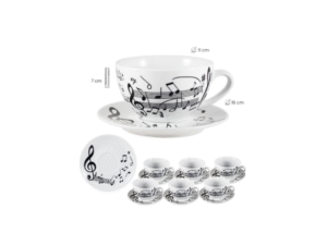 SET 6 TAZAS JUMBO MUSICA COD: 0002693