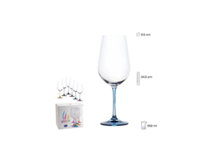 SET 6 COPAS 550 ML PIE COLOR SURTIDO COD: 0012344