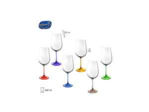 SET 6 COPAS 550 ML COLOR PIE SURTIDO COD: 0012340