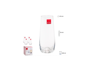 Set 4 vasos Drink Master 230 ml COD: 0012504