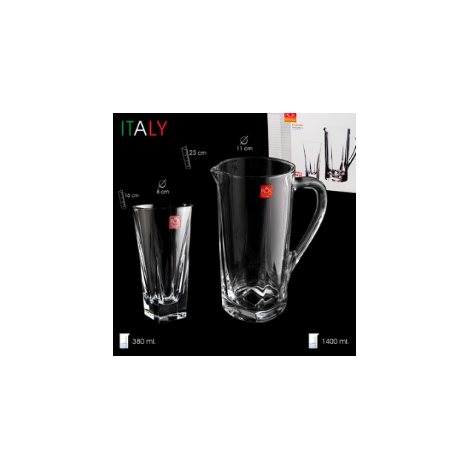 SET JARRA + 6 VASOS FUSION COD: 0007290