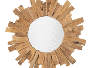 ESPEJO DE PARED CIRCULAR ESTILO TABLONES. COD: 36371