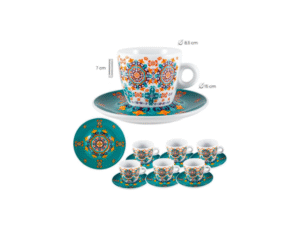 SET 6 TAZAS GRANDES AZULEJO COD: 0002695