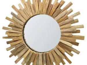 ESPEJO DE PARED CIRCULAR GRANDE ESTILO TABLONES. COD: 36372