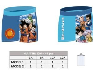 BAÑADOR BOXER NIÑO DRAGÓN BALL. COD: 32DB1989