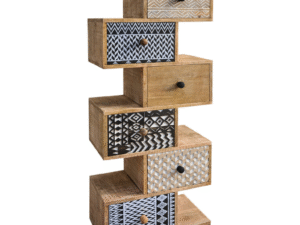 CÓMODA DE MADERA DISEÑO MODERNO IRREGULAR. COD: 28655