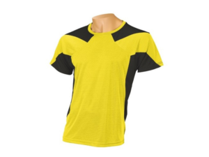 CAMISETA MANGA CORTA TÉCNICA DREAM AMARILLA IMPRESA POR SUBLIMACIÓN (CON DIBUJO DEL CLIENTE)