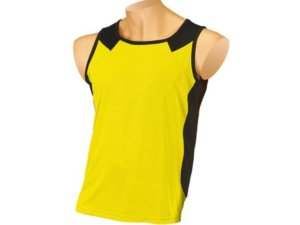 CAMISETA TIRANTAS TÉCNICA DREAM AMARILLA IMPRESA POR SUBLIMACIÓN (CON DIBUJO DEL CLIENTE)