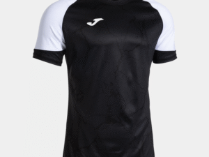 CAMISETA BALONMANO PERFORMANCE MANGA CORTA NEGRO BLANCO