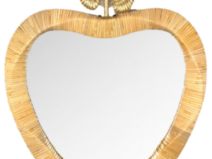 ESPEJO DE PARED DISEÑO DE MAZANA Y MADERA. COD: 34572