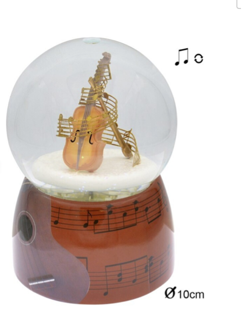 BURBUJA_BOLA MUSICAL-42327 VIOLIN INT.GIRAT. AUTO COD: 00941