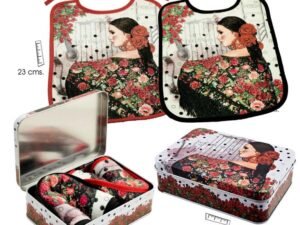 LATA CON DOS BABEROS FLAMENCO. COD: 0009505