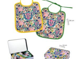 LATA CON DOS BABEROS MOSAICO. COD: 0009503