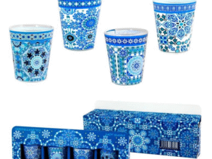 SET 4 VASOS CHUPITO DISEÑO ARABESQUE
